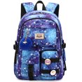 thumbnail image 1 of Girls Backpack Aesthetic Backpack for Teen Girl Cute School Bag Bookbag Anime School Backpacks for Girls,Dark Blue, 1 of 6
