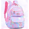 thumbnail image 1 of School Backpack for Girls Cute School Bag for Students Kids Large Book Bag with Multiple Pockets Splash-proof Bookbag for Children, Blue, 1 of 7