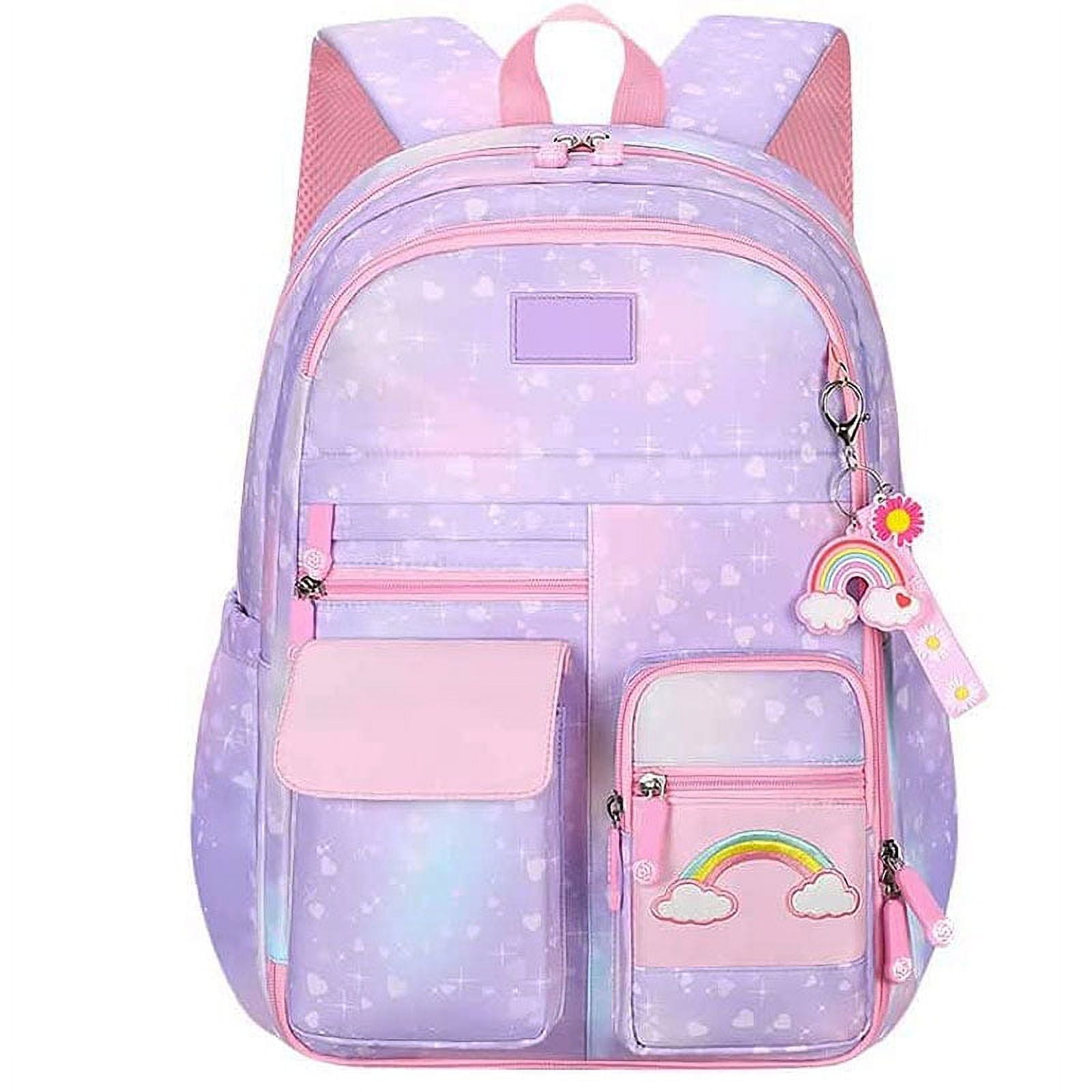 Ouo Hoorays Girls Backpack, School Backpacks, Cute Book Bag with Compartments for Teen Girl Kid Students Elementary Middle School, Kids Unisex, Size