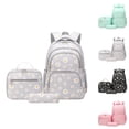 thumbnail image 1 of Girls Backpack Set with Lunch Box & Pencil Case, Floral Print Girls School Backpack for Elementary/Middle/High School (Gray), 1 of 10