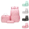 thumbnail image 1 of Girls Backpack Set with Lunch Box & Pencil Case, Floral Print Girls School Backpack for Elementary/Middle/High School (Pink), 1 of 4