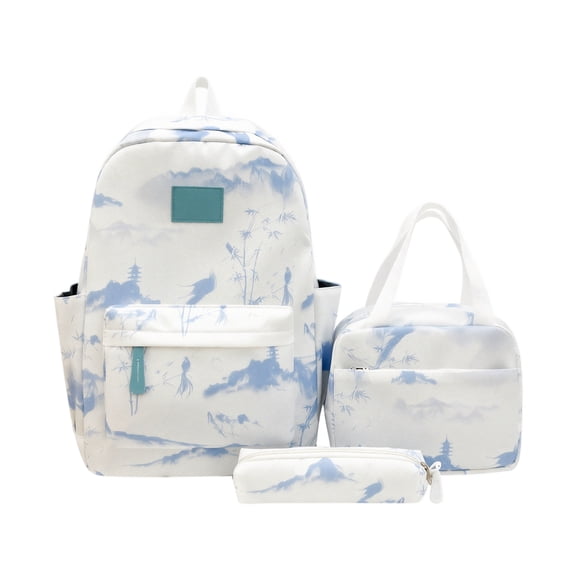 Girls Backpack Tie Dye Backpack for School with Lunch Box Pencil Case Girls Backpack 6-12 Years Old