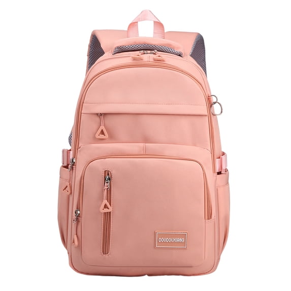 Girls Backpacks Large Capacity Nylon Backpack for High School Students Travel Daypack Orange One Size