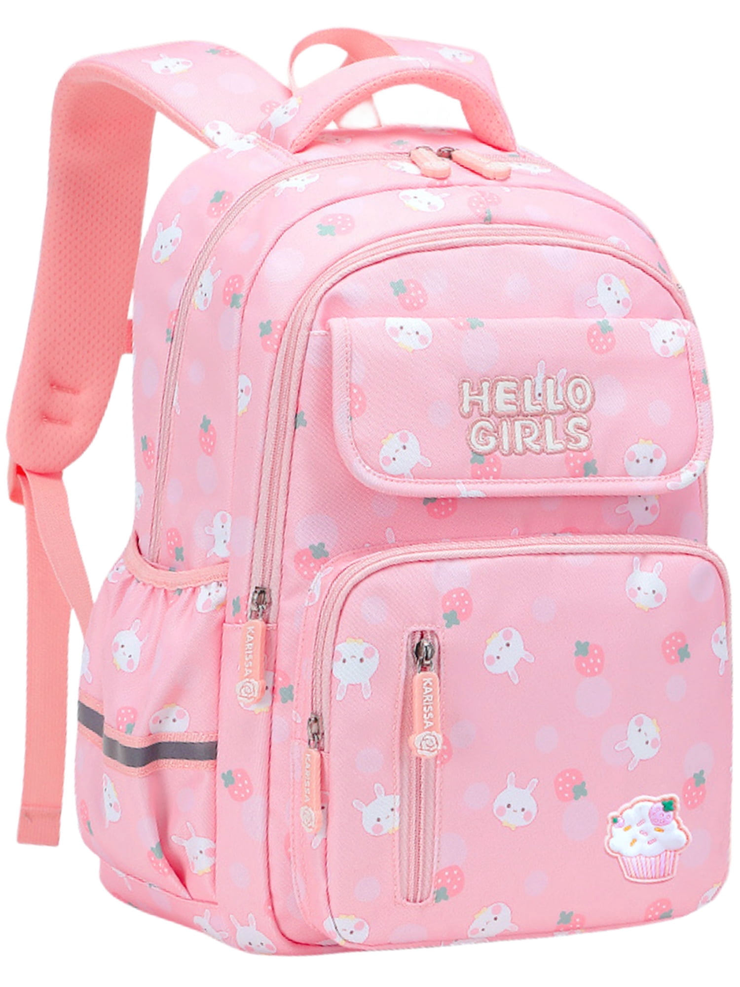 RAISTYW School Backpacks School Bags for Girls, Shoulder Middle High School Bookbags, Primary School Season Gift, Pink