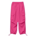 thumbnail image 1 of Girls Baggy Cargo Pants Streetwear Hip Ho1 Trousers Elastic High Waist Kids Boys Y20 Casual Loose Fit Sweatpants Joggers, 1 of 8