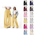thumbnail image 1 of Girls Baggy Pants 2026 Fashion Cute Bow Graphic Elastic Waist Straight Leg Lightweight Sweatpants with Pockets, 1 of 6