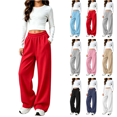 thumbnail image 1 of Girls Baggy Sweatpants Thickened Fleece Lined Elastic Waist Wide Leg Workout Pants Winter Warm Cozy Athletic Joggers Pants 5-15 Years, 1 of 10