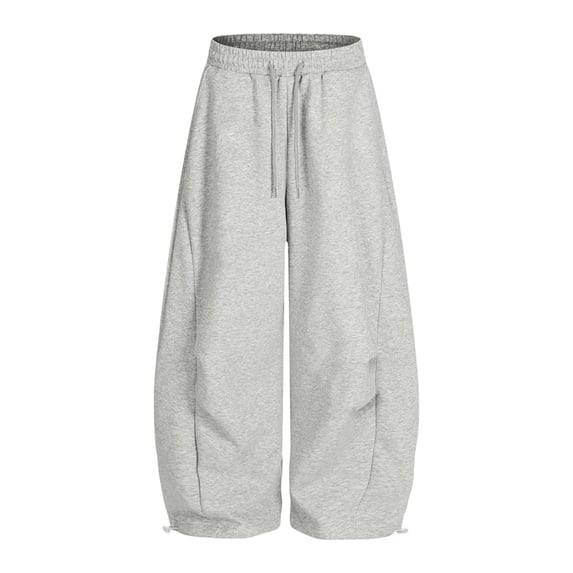 Girls Baggy Sweatpants Wide Leg Open Bottom Drawstring Athletic Track Pants School Barrel Leg Trousers with Pockets