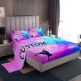Girls Ballet Bed Sheets With Custom Name,Ballet Dance Queen Size Sheet