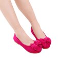thumbnail image 1 of Girls Ballet Flats with Bow, Princess Dress Shoes for Toddler and Little Girls, Slip On Cute Flats for Wedding Party School, Kids Shoes, 1 of 6