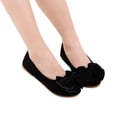 thumbnail image 1 of Girls Ballet Flats with Bow, Princess Dress Shoes for Toddler and Little Girls, Slip On Cute Flats for Wedding Party School, Kids Shoes, 1 of 5