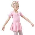 thumbnail image 1 of Girls Ballet Leotards Short Sleeve Back Bowknot Dance Leotards for Gymnastics, 1 of 6