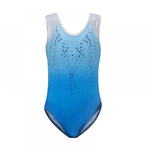 Girls Leotards Gymnastic Dance Onesies Ballet Tank Sleeveless Colorful Shiny Leotard, for 5-14 Years