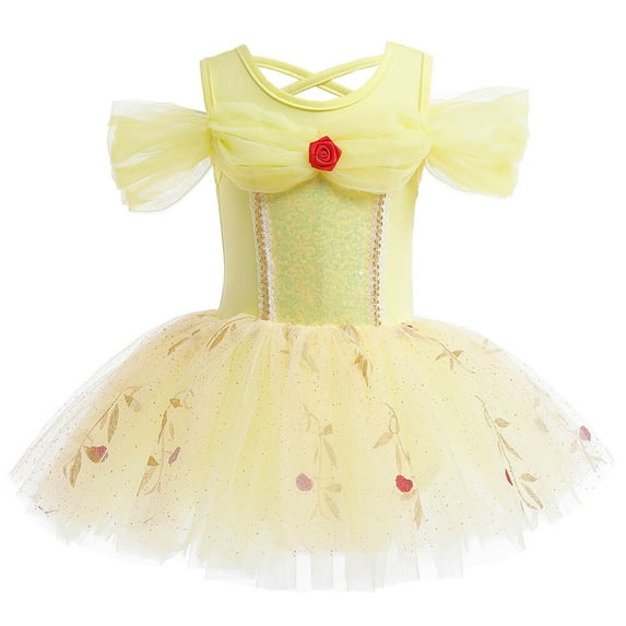 Girls Ballet Leotards Tutu Princess Dress Ballerina Outfits Party Tulle Skirt