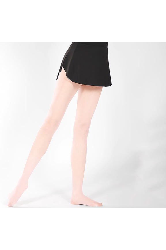 Girls' Ballet Practice Outfit for Everyday Play and Dance Training - Pure Color Base Pantyhose Foot Stilets Included for Versatile Performance