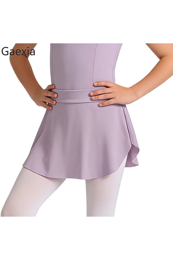 Girls Ballet Practice Skirt Wrap Design Side Slit Elastic Waist Tutu For Dance Performance And Class Training