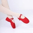 thumbnail image 1 of Girls Ballet Shoes for Woman Ballerina Shoes Ballet Flats Women Canvas Soft Sole Dance Slippers Children Practise Dance Shoes (Red,38 (23cm)), 1 of 7