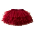thumbnail image 1 of Girls Ballet Skirt Holiday Party Tutu Dance Elegant Layered Skirt for Kids Toddler Performance, 1 of 4