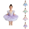 thumbnail image 1 of Girls Ballet Tutu Dance Dress with Flowy Skirt and Bodice, Kids Ballerina Princess Outfit Leotard for Stage Performances, 1 of 4