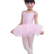 Girls Ballet Tutu Skirted Dance Leotards Spaghetti Straps Ballerina Dress for Girls Toddler Dance Performance, 3-12 Years
