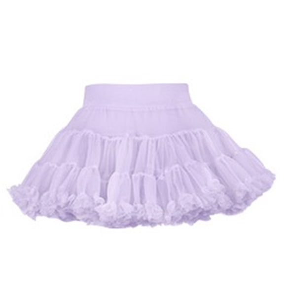 Girls Ballet Tutu Skirts with Lining Skirt Nylon Dance Elastic Short Mini Skirt 2 Layers Dance Tutu Dress