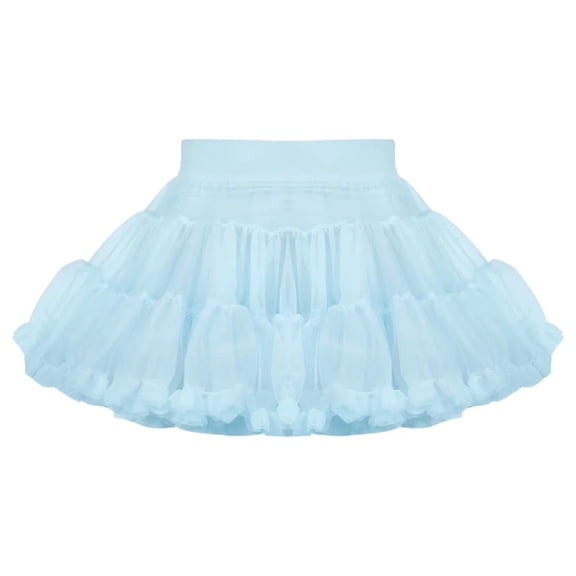 Girls Ballet Tutu Skirts with Lining Skirt Nylon Dance Elastic Short Mini Skirt 2 Layers Dance Tutu Dress