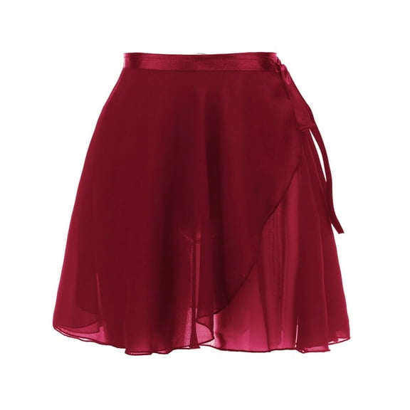 Girls Ballet Wrap Skirts Women Chiffon Skate Wrap Scarf Skirt Classic Chiffon Wrap Dance Skirt with Tie Waist for Dance