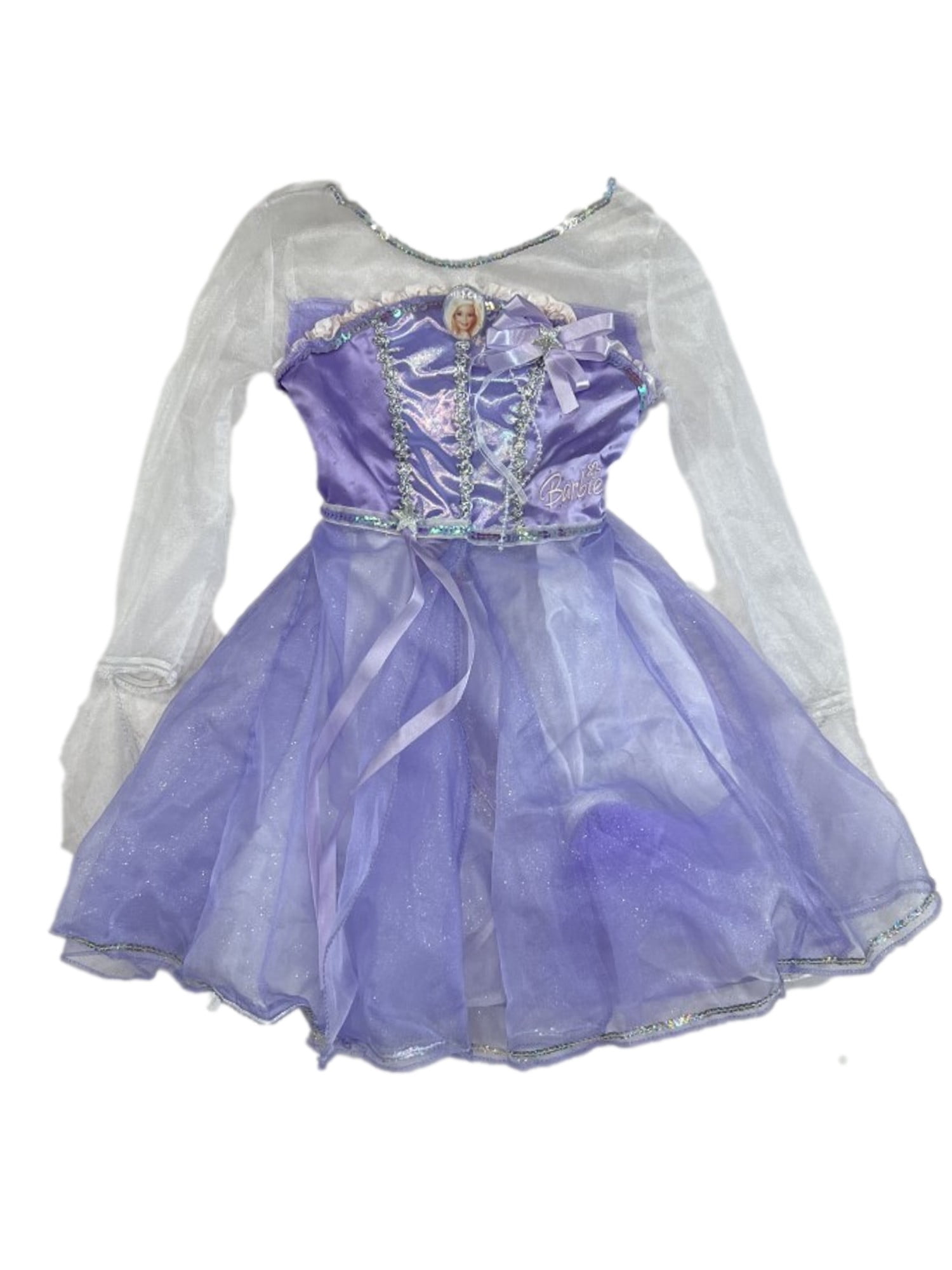 Girls Barbie Magic Pegasus Purple Transforming Princess Dress Costume Small  4-6 