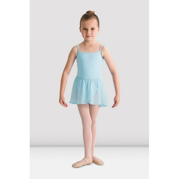 Girls Barre Stretch Waist Ballet Skirt, Pastel Blue