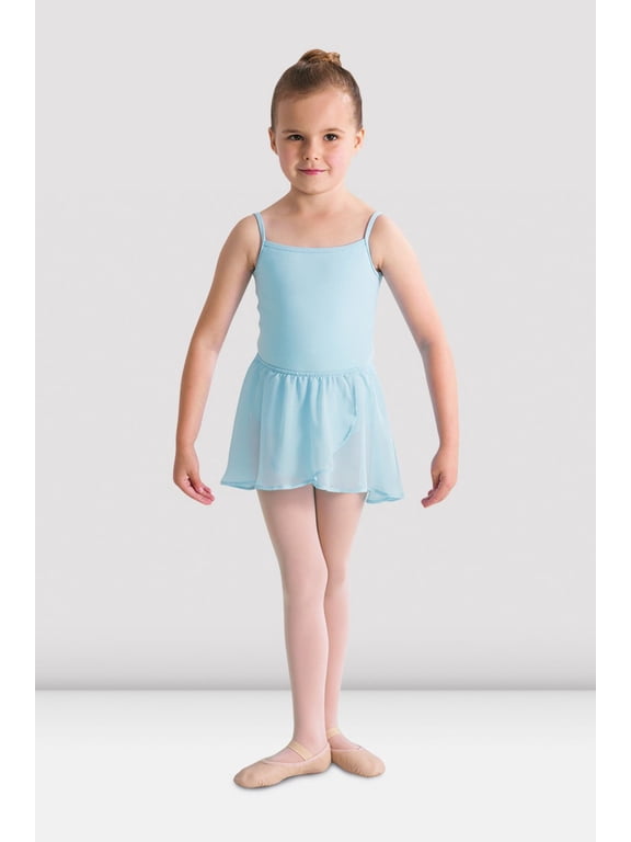 Girls Barre Stretch Waist Ballet Skirt, Pastel Blue