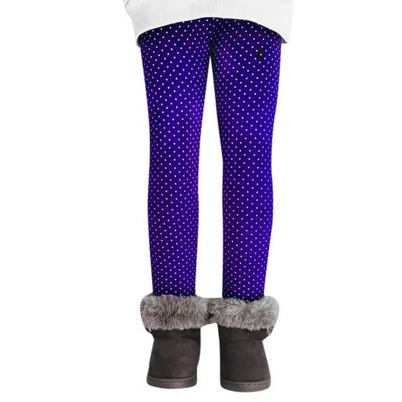 Girls Baseball Pants Size 8 Kids Girls' Lined Leggings Winter Cotton Thick Stretchy Pants Warm Winter Pants , 130