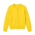 thumbnail image 1 of Girls Basic Knit Cardigan Crew Neck Button Down Layering Sweater Cute School Uniforms Tops, 1 of 9