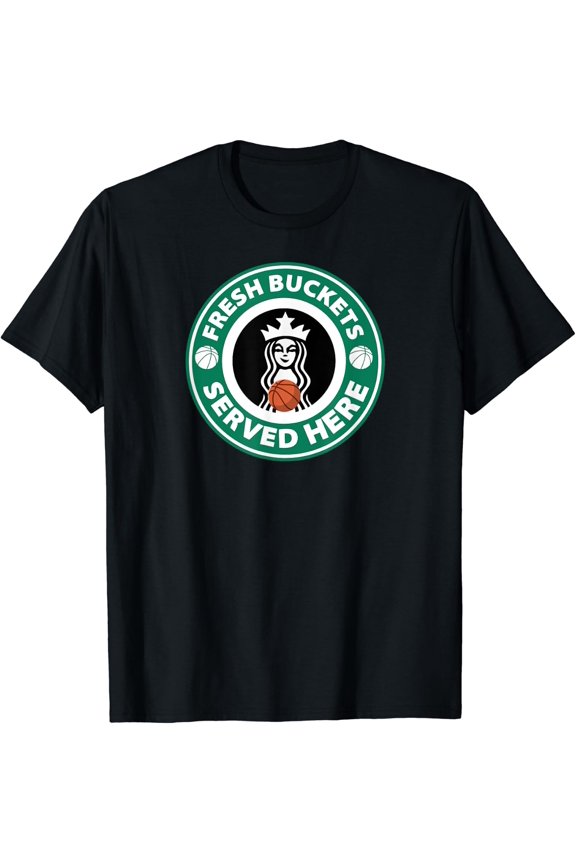 Girls Basketball Logo Serving Buckets Cool Teen T-Shirt Size S-5XL