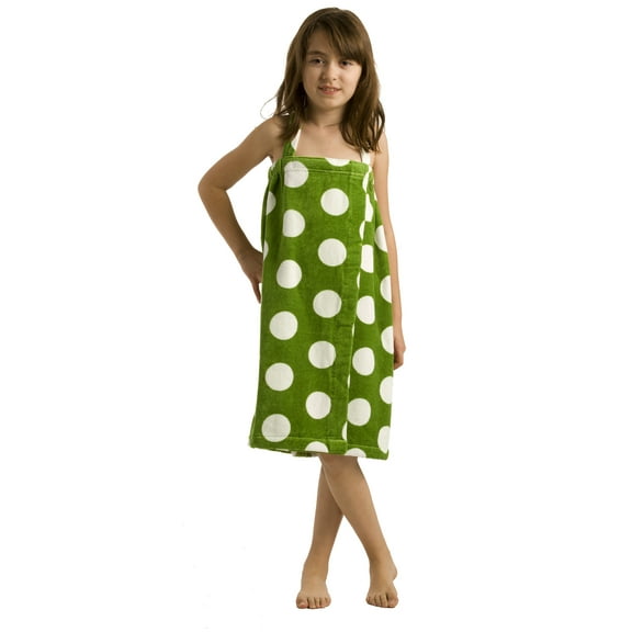 Girls Bath Terry Wrap, Apple Green MEDIUM
