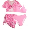 thumbnail image 1 of Girls Bathing Suit Size 6, Bathing Suit 3 Piece Girls Rash Guard Swimsuit Quick Dry Summer Bathing Suit Tropical Kids Girls Swim Set Beachwear, 1 of 6