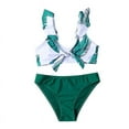 thumbnail image 1 of Girls Bathing Suits 2 Piece Swimsuit Kids Print Bikini Set Swimwear 6-12 Years, 1 of 9