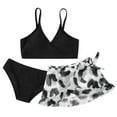 thumbnail image 1 of Girls Bathing Suits 3 Piece Swimsuit Summer Bikini Tankini Sets with Cover Up Skirt for 8-14 Years, 1 of 10