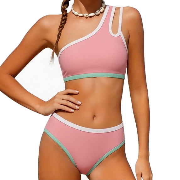 Girls Bathing Suits Size 13-14 Years, Girls Swimsuit 2 Piece Bikini Set Tiered Ruffled Bathing Suit Adjustable Straps Girls' Swimwear