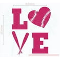 thumbnail image 1 of Girls Bedroom Décor Love Softball Teen Vinyl Letters Wall Decals Stickers 23x18-Inch Hot Pink, 1 of 6