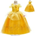 thumbnail image 1 of Girls Belle Costume Princess Dress Off Shoulder Dress with Accessories, 1 of 7