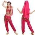 thumbnail image 1 of Girls Belly Dance Set with Waist Chain Accessories for Performance Halloween Party, 1 of 4