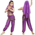 thumbnail image 1 of Girls Belly Dance Set with Waist Chain Accessories for Performance Halloween Party, 1 of 4