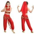 thumbnail image 1 of Girls Belly Dance Set with Waist Chain Accessories for Performance Halloween Party, 1 of 4