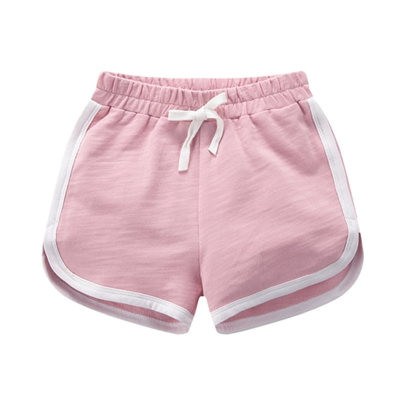 Girls Bermuda Shorts Knee Length Straight Leg Long Shorts Loose Casual Solid Drawstring Elastic Waist Short Pants Toddler Shorts Boys