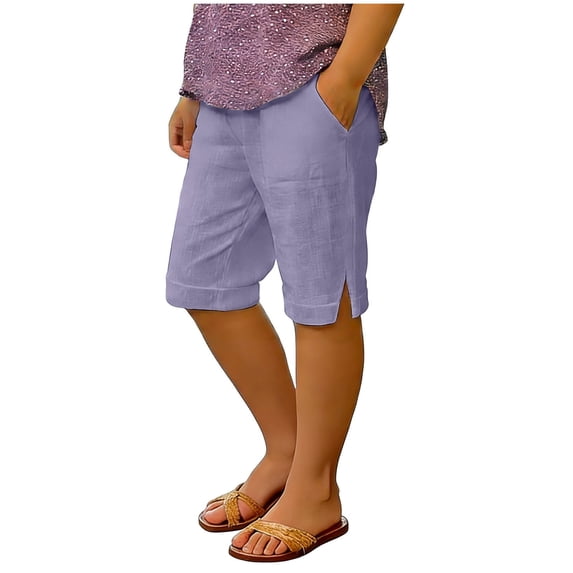 Girls Bermuda Shorts Size 7-16 Girls Bermuda Shorts Knee Length Cute Preppy Clothes Drawstring Long Shorts Adjustable Waist Straight Leg Jorts