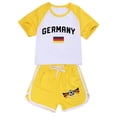 thumbnail image 1 of Girls Big Kids Summer German Flag Print Short Sleeve Two PC Set, 1 of 4