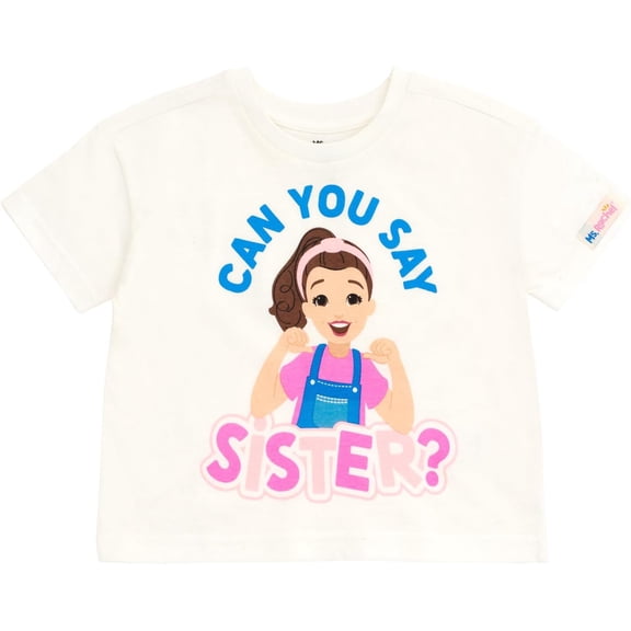 Girls' Big Sister T-Shirt Soft and Comfortable Casual Crew Neck Short Sleeves Children's Top Perfect for Play and Outings
