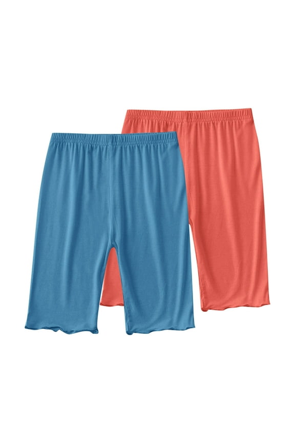 Girls Bike Shorts 2 PCS Plain Cartwheel Shorts Girl Biker Bermuda Under Kids Clothes Toddler Pants