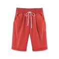 thumbnail image 1 of Girls Bike Shorts Clearance Bermuda Shorts for Girls Knee Length Plus Size Summer Casual Beach Elastic Waist Drawstring Comfy Trendy Long Shorts New 3-4 Years, 1 of 7