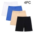 thumbnail image 1 of Girls Bike Shorts Cotton Cartwheel Dance Under Dress Shorts for Kids 4 Pack, 1 of 7